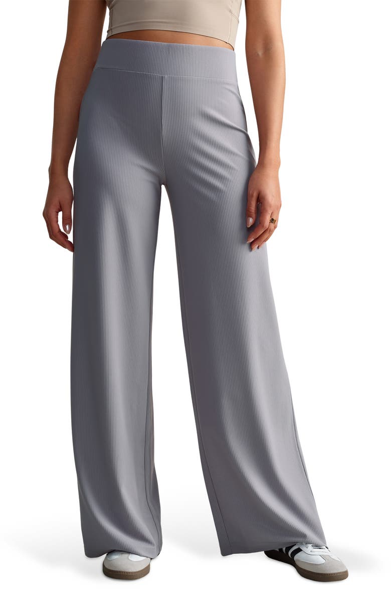 Rhone Ripple Wide Leg Sweatpants, Main, color, Grey Silver