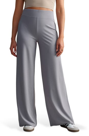 Rhone Ripple Wide Leg Sweatpants In Gray