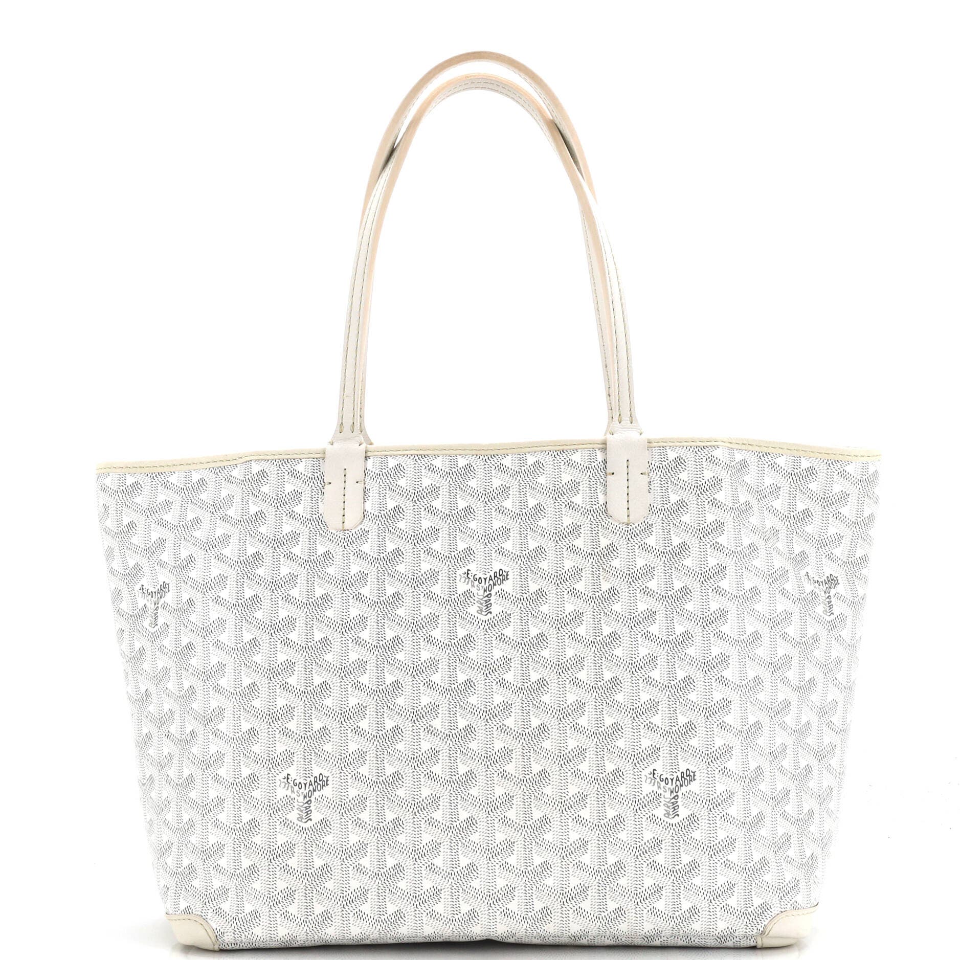 Pre-Owned Goyard Artois Tote Coated Canvas MM, Main, color, White