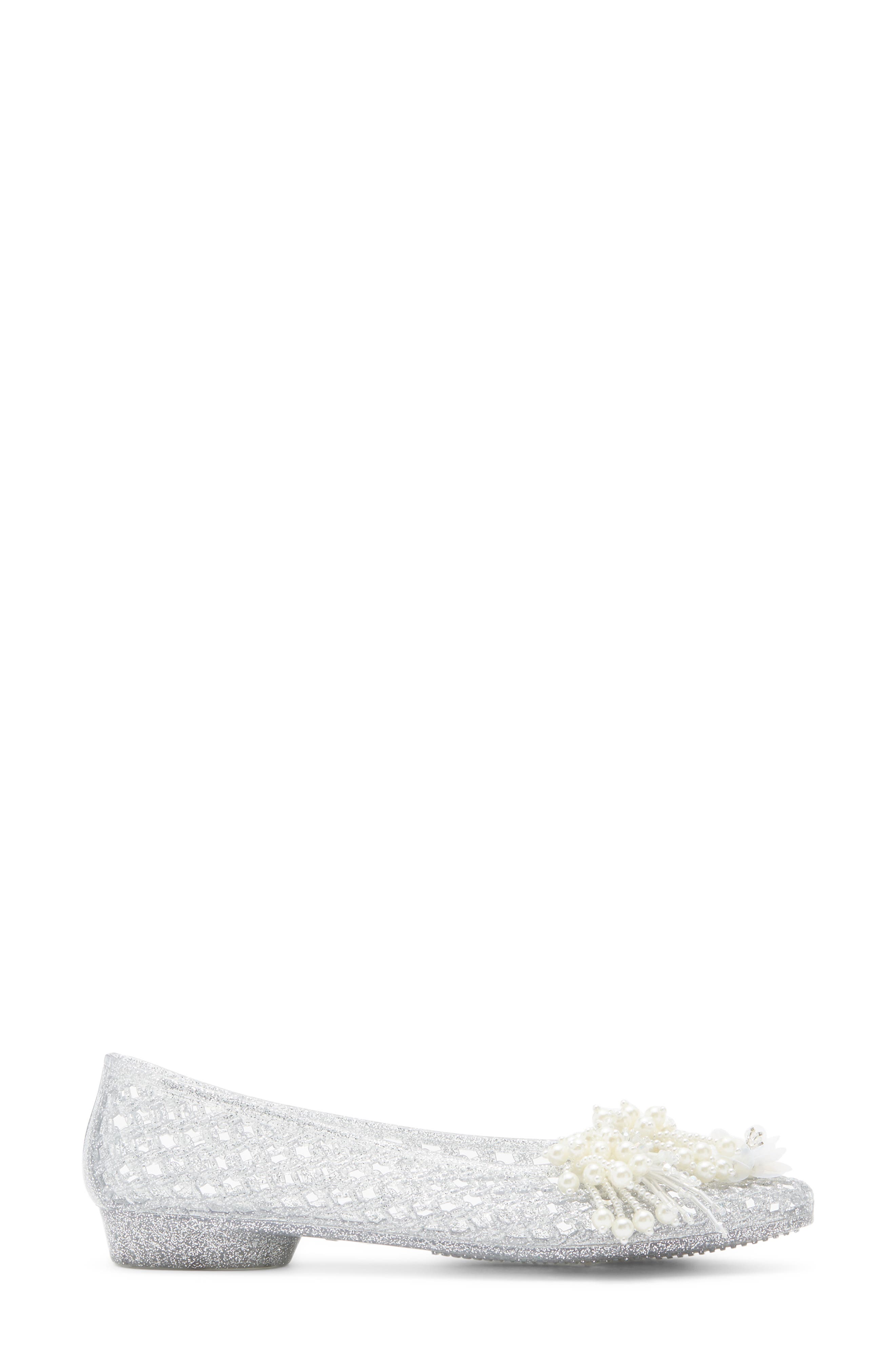 Jeffrey Campbell Whimzy Jelly Flat, Alternate, color, Silver Glitter Pearl