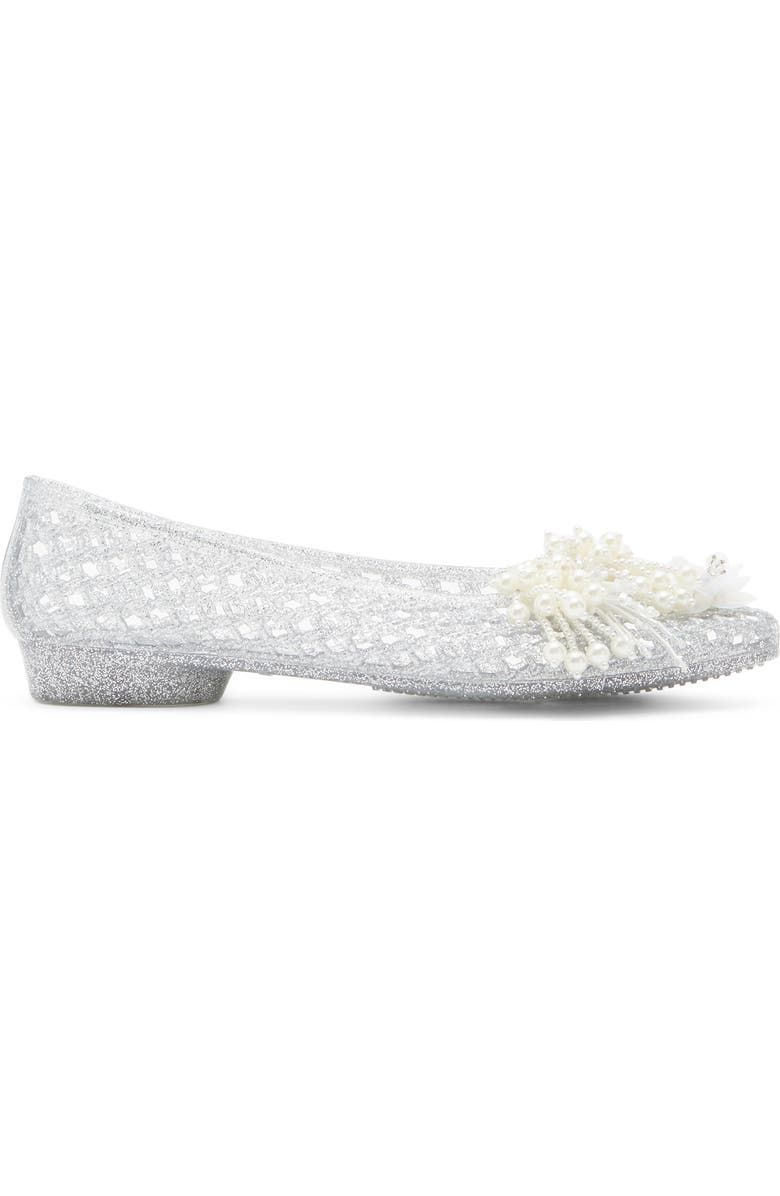 Jeffrey Campbell Whimzy Jelly Flat, Alternate, color, Silver Glitter Pearl