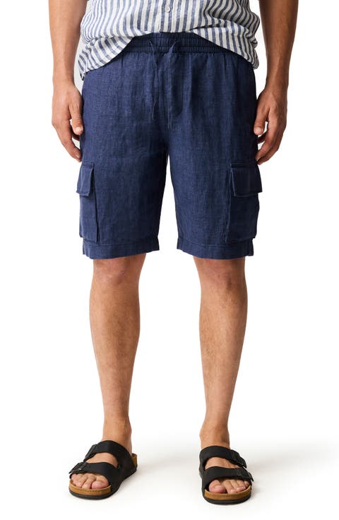 Resort Slub Linen Drawstring Cargo Shorts