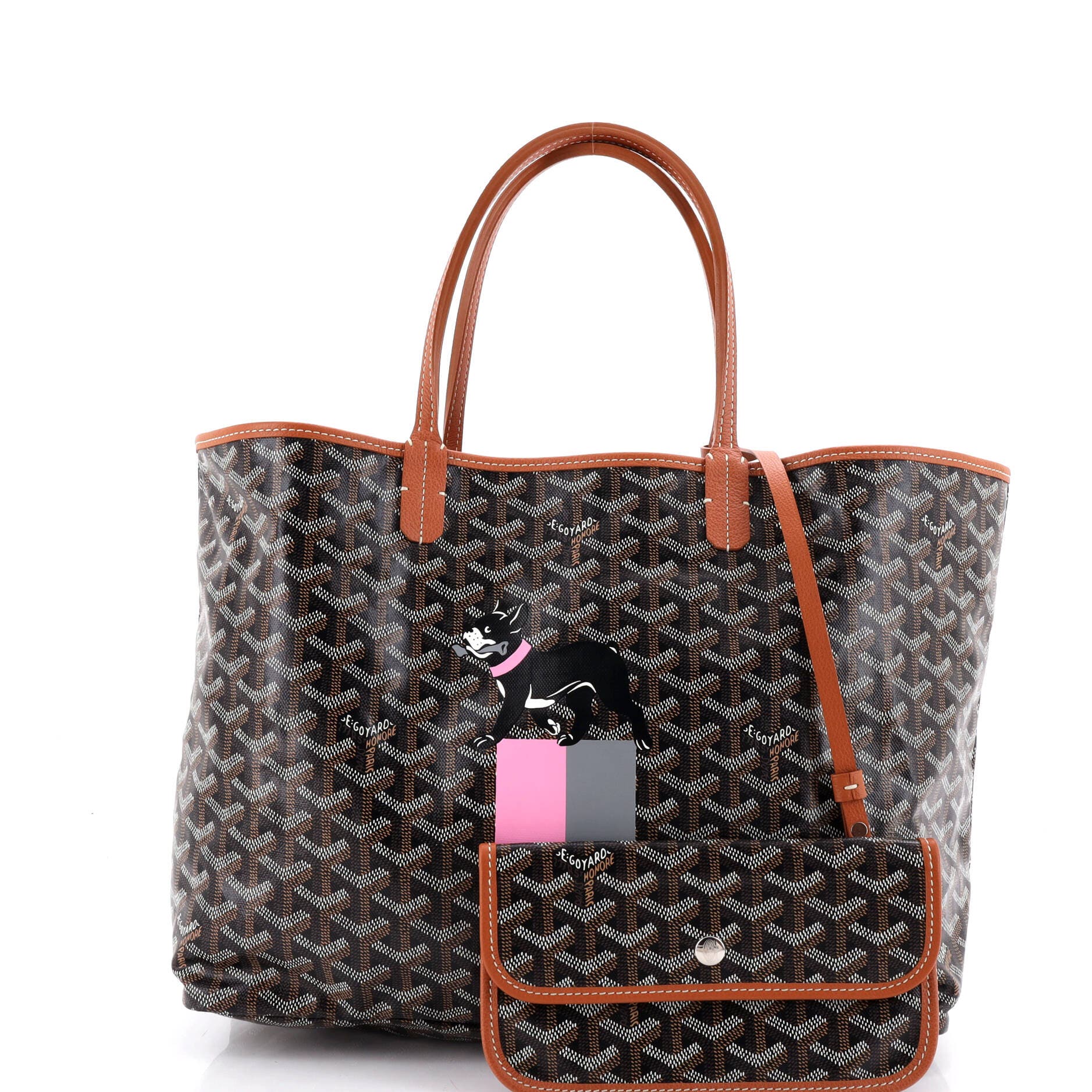 Saint Louis Tote Printed Coated Canvas PM, Alternate, color, Black