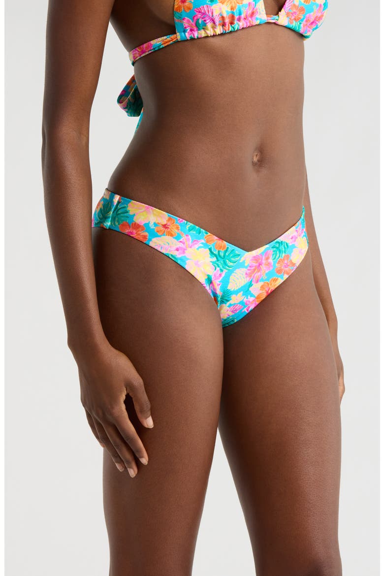 V-Cut Bikini Bottoms, Alternate, color, PARADISE POP