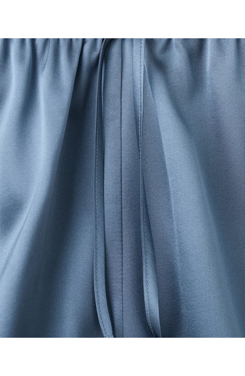 MANGO Stretch Silk Pajamas Shorts, Alternate, color, Blue