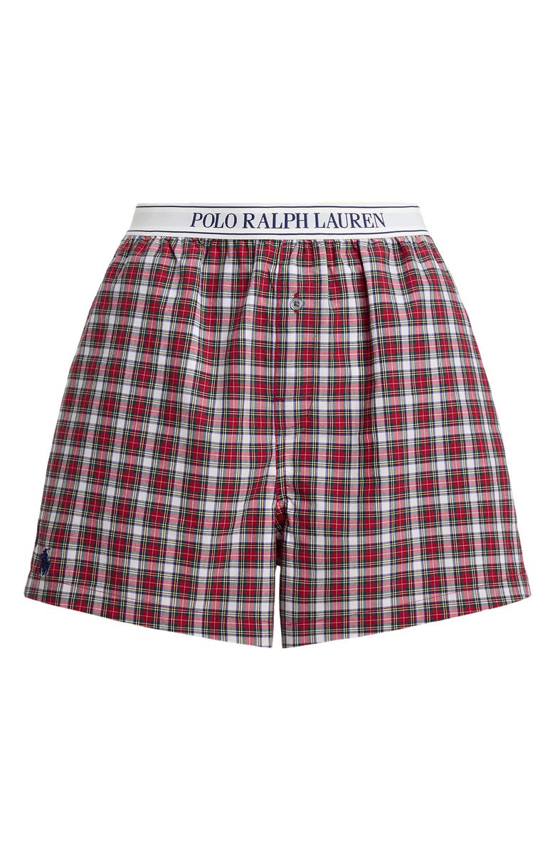 Polo Ralph Lauren Cotton Boxer Pajama Shorts, Alternate, color, Winter Berry Tn