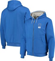 DUNBROOKE Men's Dunbrooke Royal Indianapolis Colts Craftsman Thermal-Lined Full-Zip Hoodie