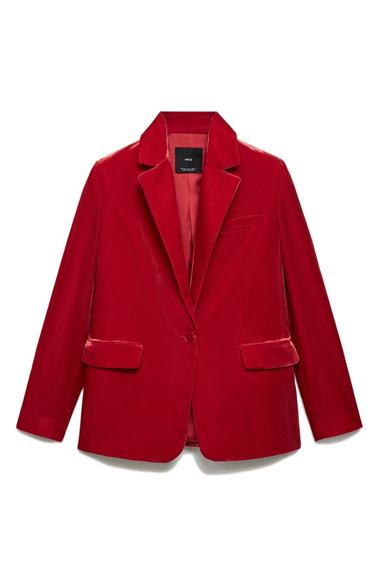 MANGO Rubi Velvet Blazer, Alternate, color,
