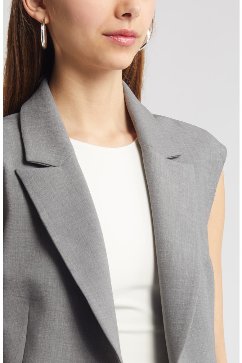 Longline Raw Shoulder Vest, Alternate, color, GREY MOCKINGBIRD HEATHER