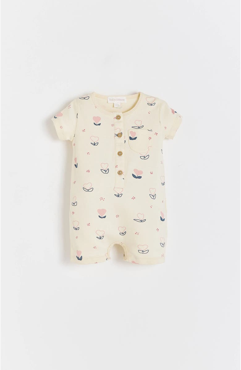 Babycottons Hearts Coverall for Infant, Main, color, Off-White