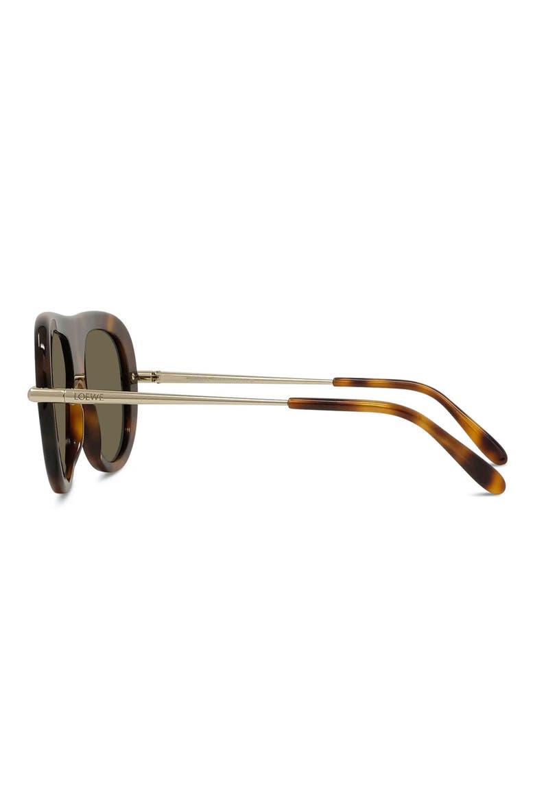 Slim 52mm Pilot Sunglasses, Alternate, color, DARK HAVANA / BROWN