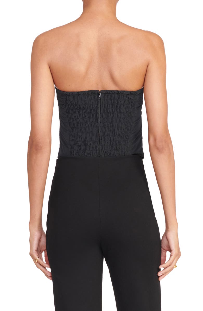 STAUD Atticus Contrast Bow Strapless Top, Alternate, color, 