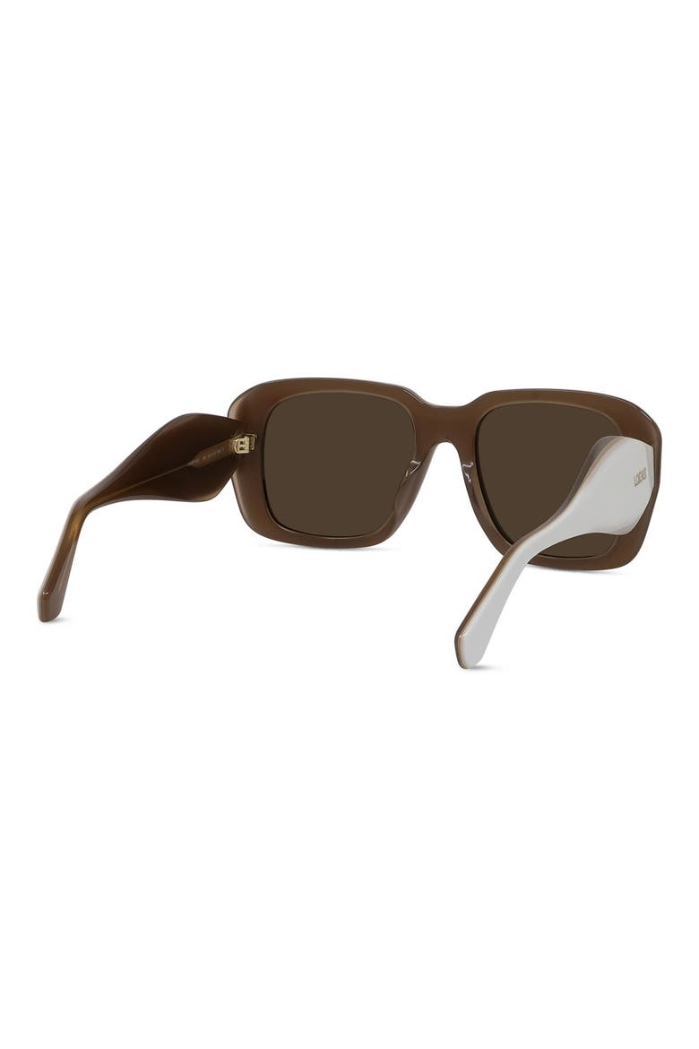 Signature 53mm Square Sunglasses, Alternate, color, IVORY / BROWN