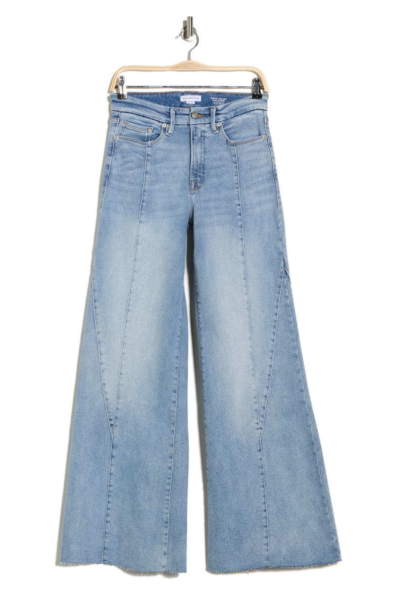 Good Waist High Waist Wide Leg Palazzo Jeans, Main, color, INDIGO957