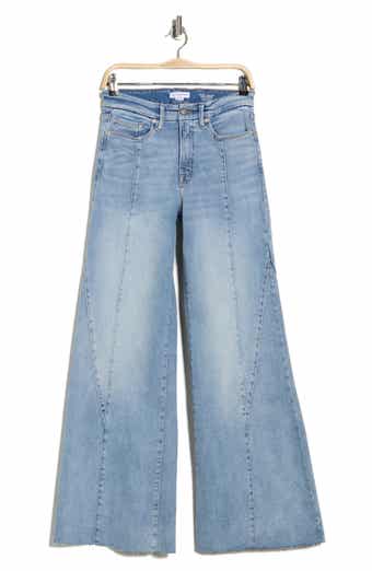 Good American Good Waist High Waist Wide Leg Palazzo Jeans