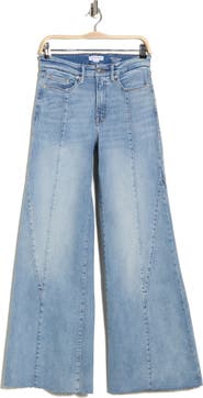 Good American Good Waist High Waist Wide Leg Palazzo Jeans