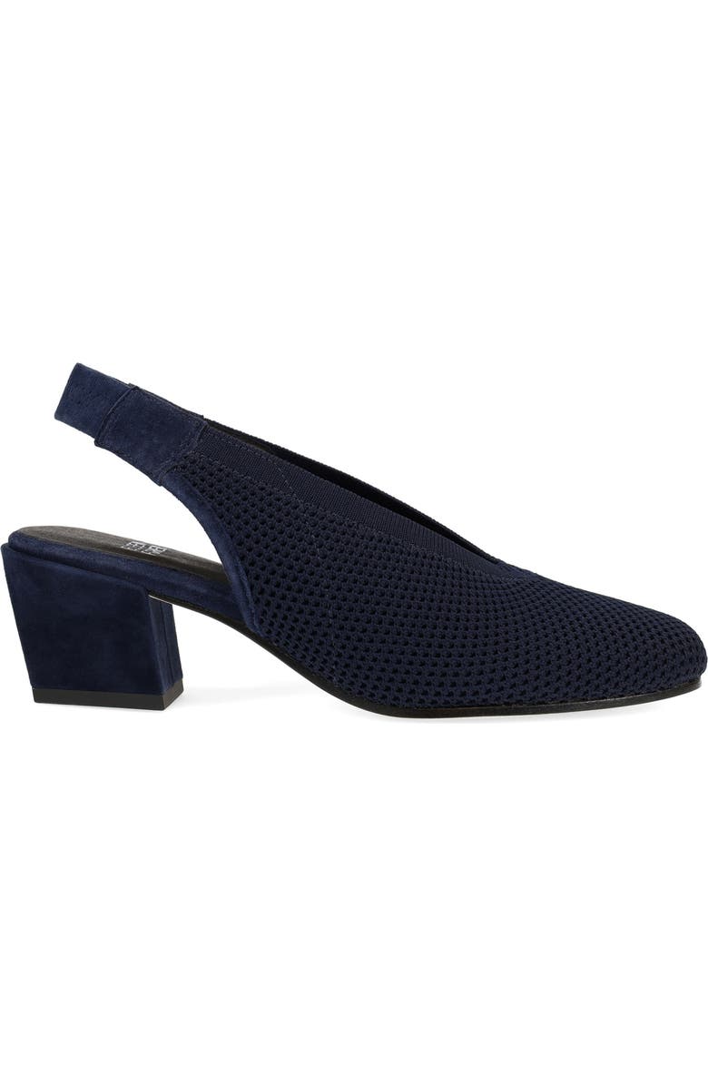 Eileen Fisher Vasa Block Heel Knit Slingback Pump, Alternate, color, Midnight