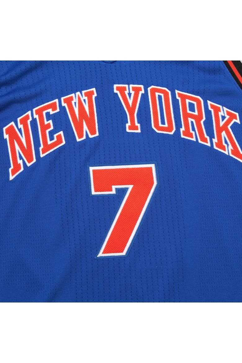 Men's Mitchell & Ness Carmelo Anthony Blue New York Knicks 2010/11 Hardwood Classics Authentic Jersey, Alternate, color, Blue