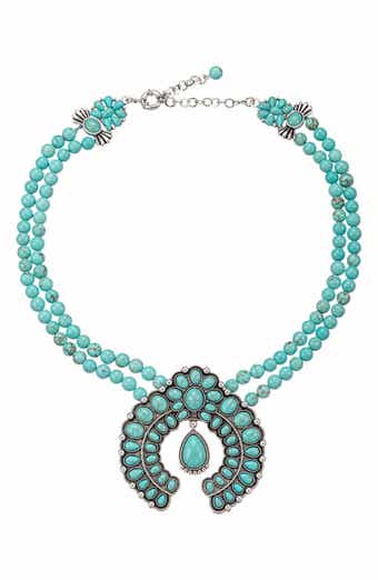 Blossom Teal Statement Necklace