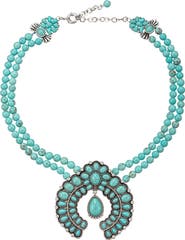 EYE CANDY LOS ANGELES Blossom Teal Statement Necklace