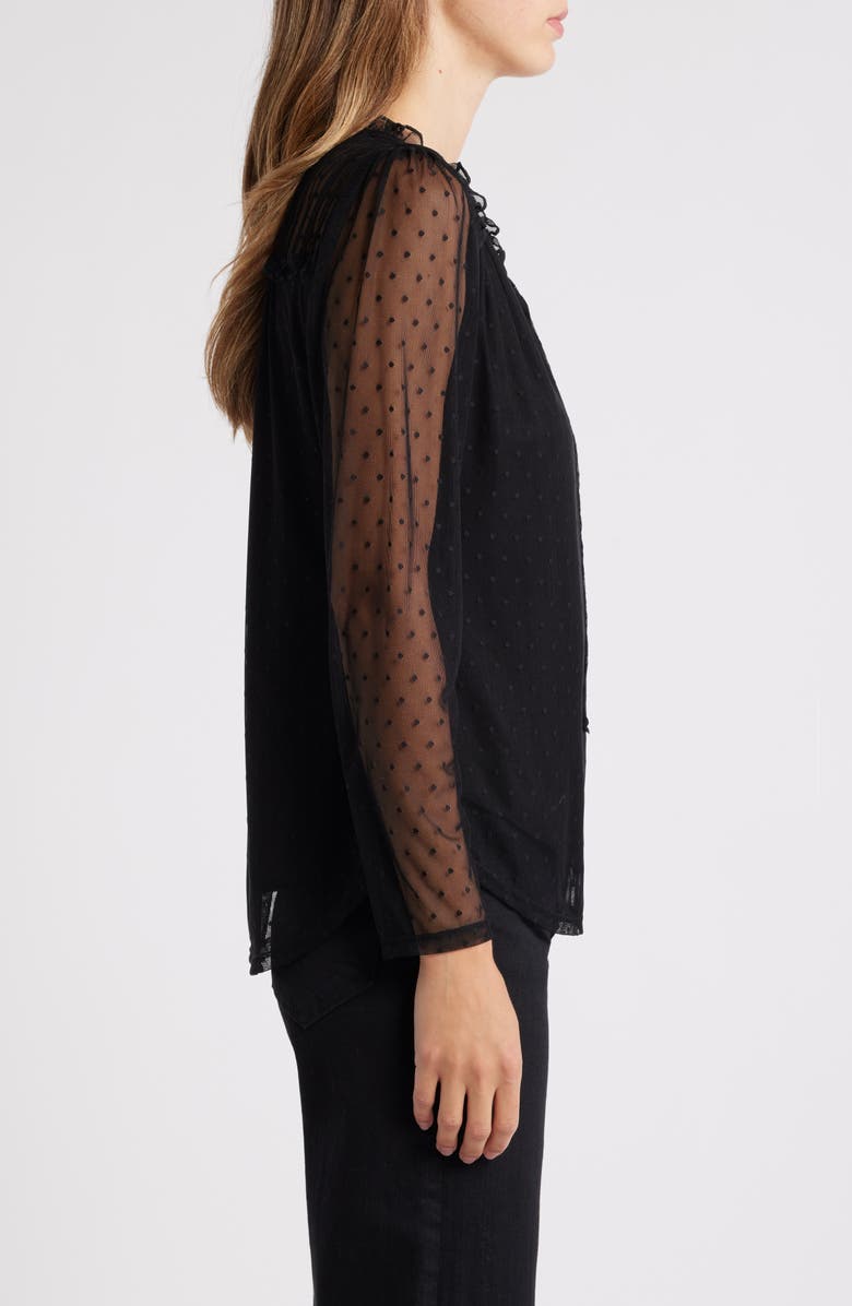 Loveappella Mesh Dot Top, Alternate, color, 