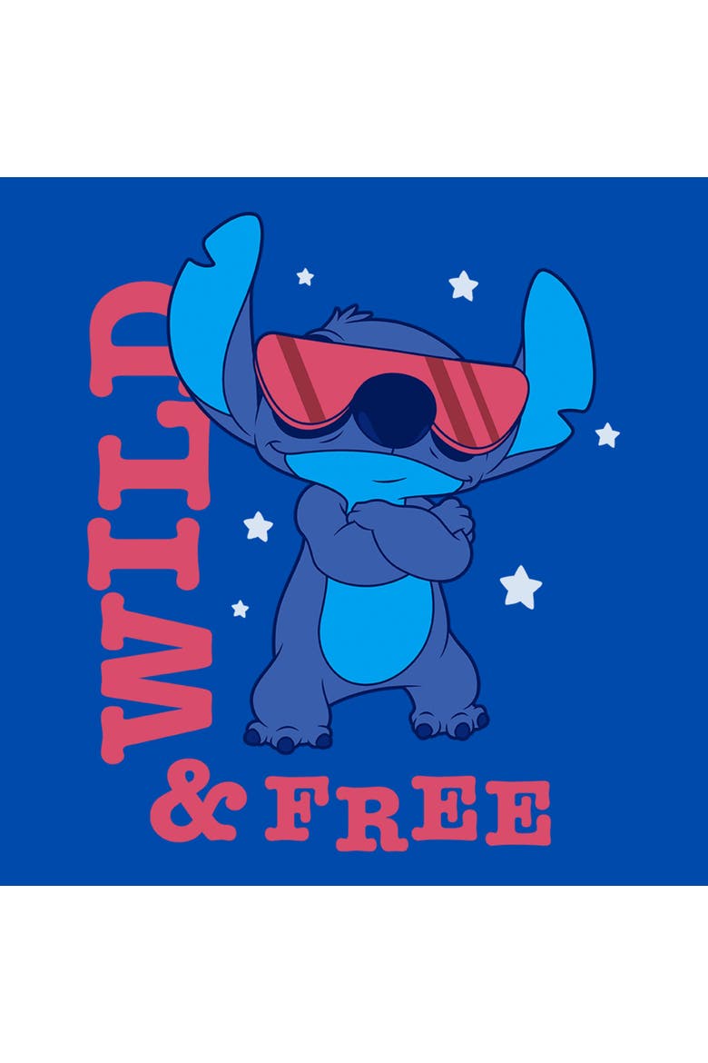 Boy's Lilo & Stitch Wild and Free Pose  Graphic T-Shirt, Alternate, color, Royal Blue
