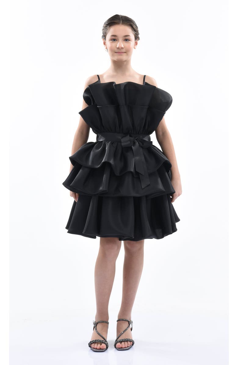 Tulleen Noella Dress, Main, color, Black