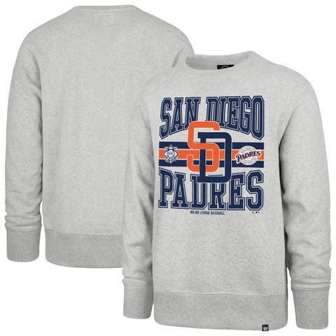 Men's '47  Gray San Diego Padres Letters Headline Pullover Sweatshirt
