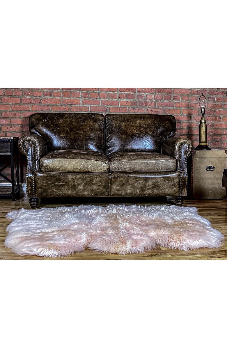 NATURAL New Zealand Triple Sheepskin Throw, Alternate, color, Pink