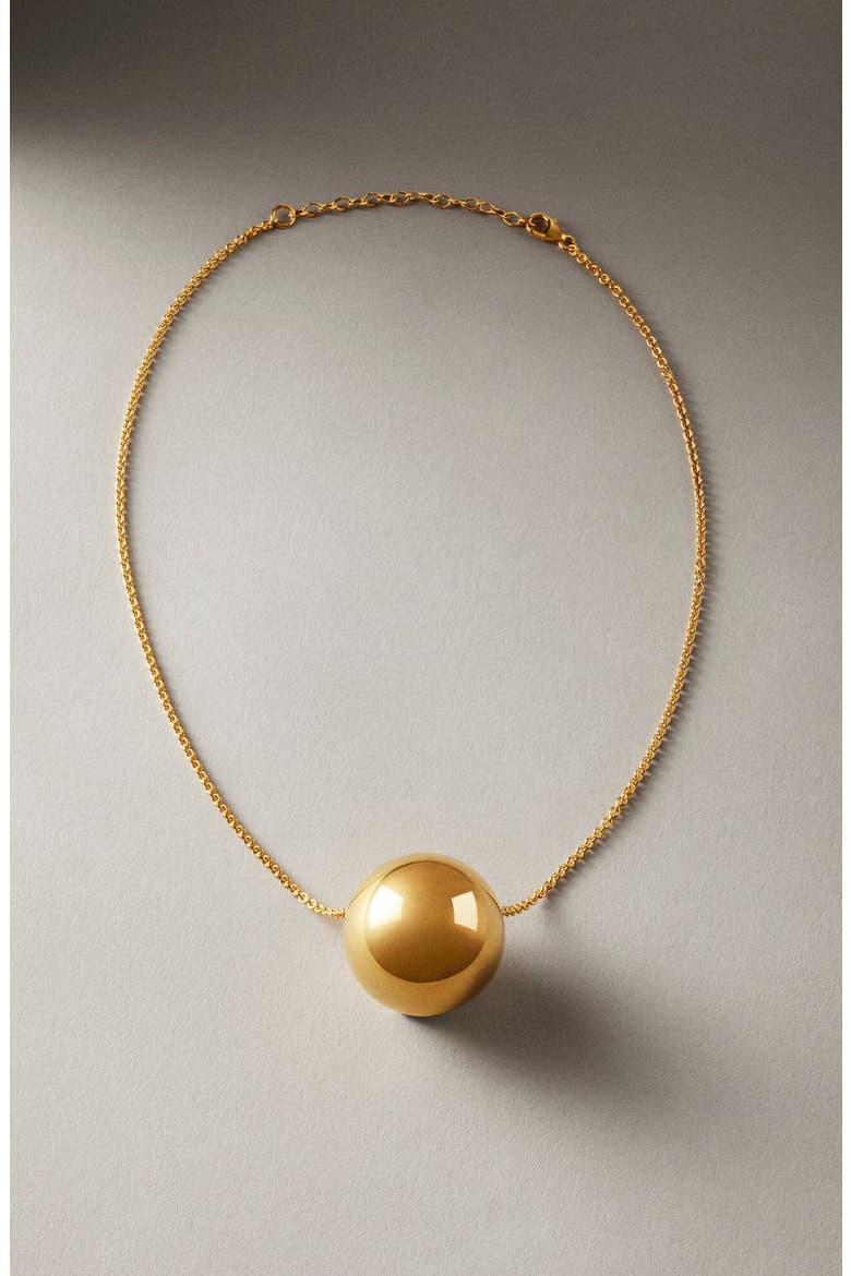 Sphere Necklace Gold, Main, color, Gold