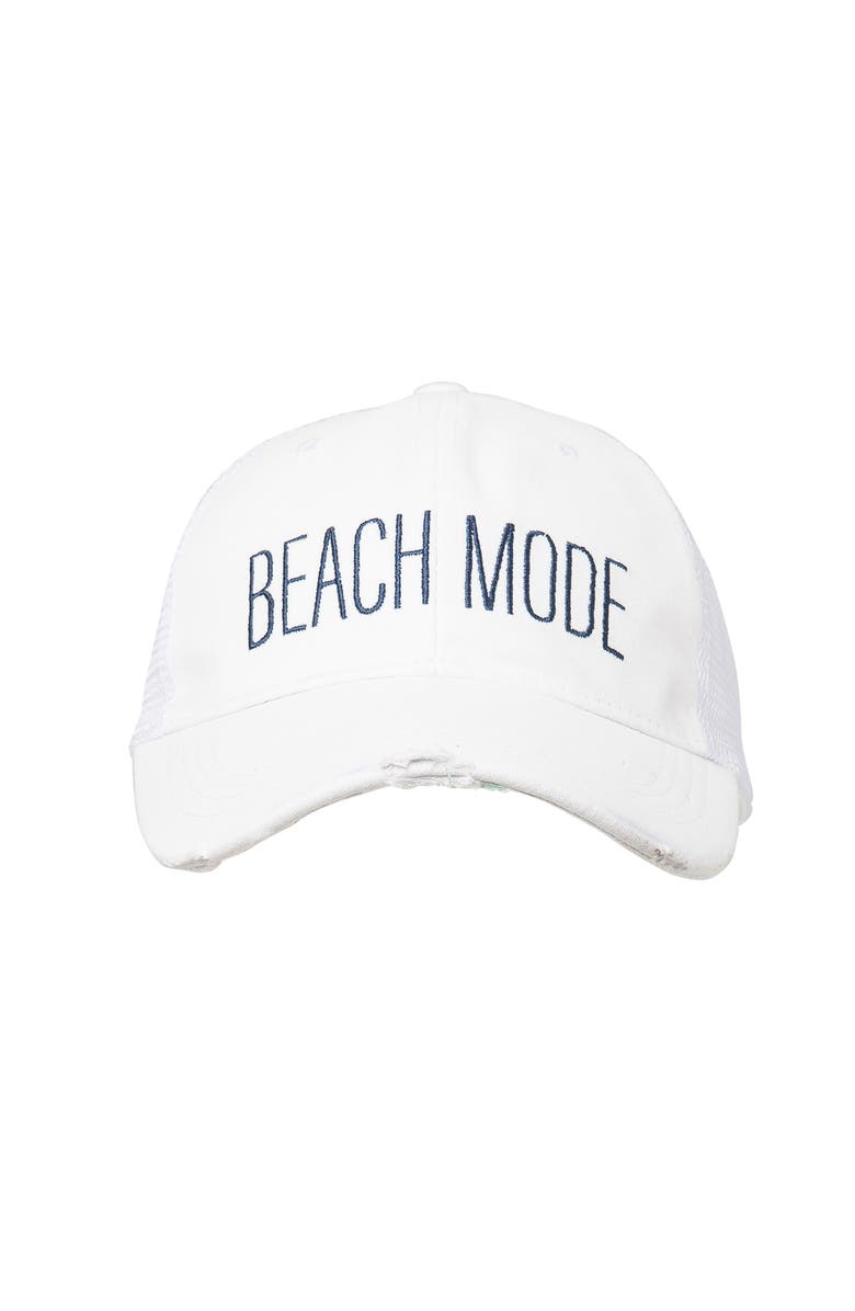 Totalee Gift Beach Mode Baseball Hat Cotton White, Main, color, White