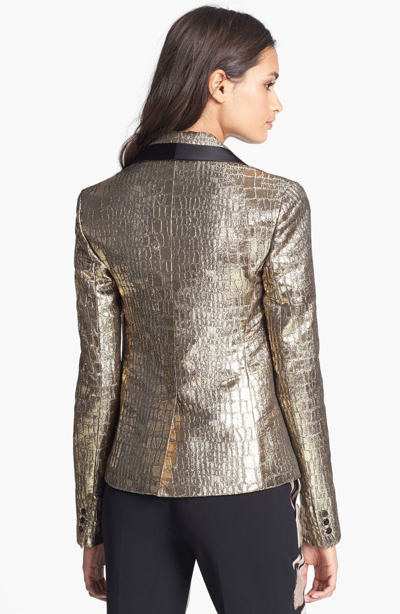 Diane von Furstenberg 'Ofelia' Metallic Blazer, Alternate, color,