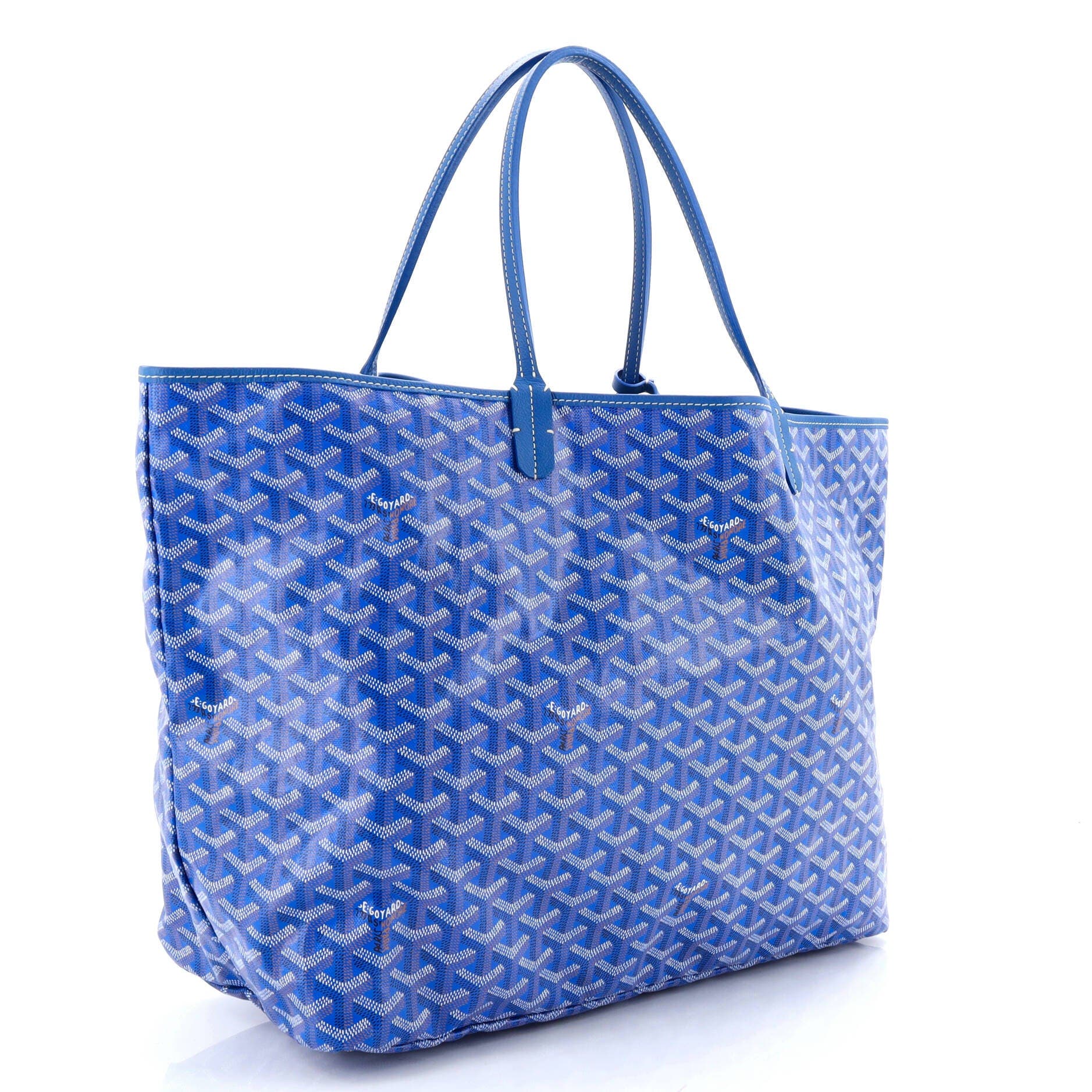 Pre-Owned Goyard Saint Louis Tote Coated Canvas GM, Alternate, color, Blue