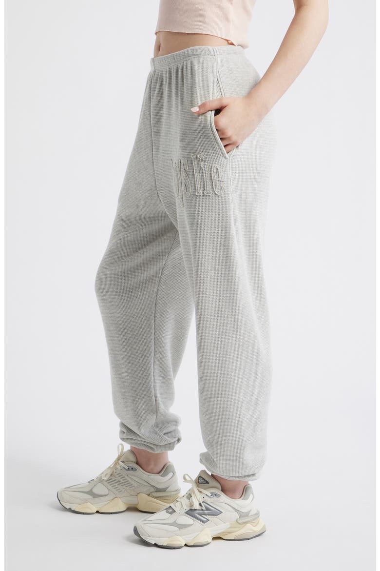 No Grey Area Thermal Sweatpants, Alternate, color, HEATHER GREY