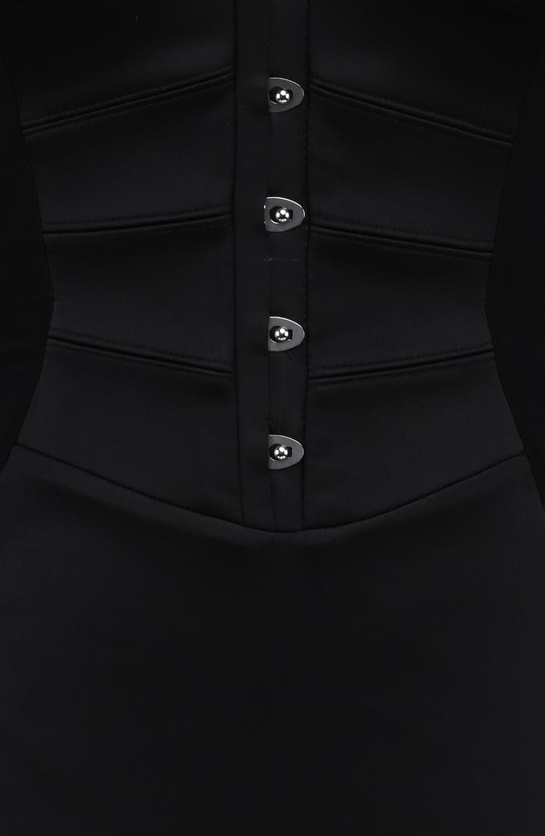 HOUSE OF CB Lia Halter Neck Corset Minidress, Alternate, color, Black