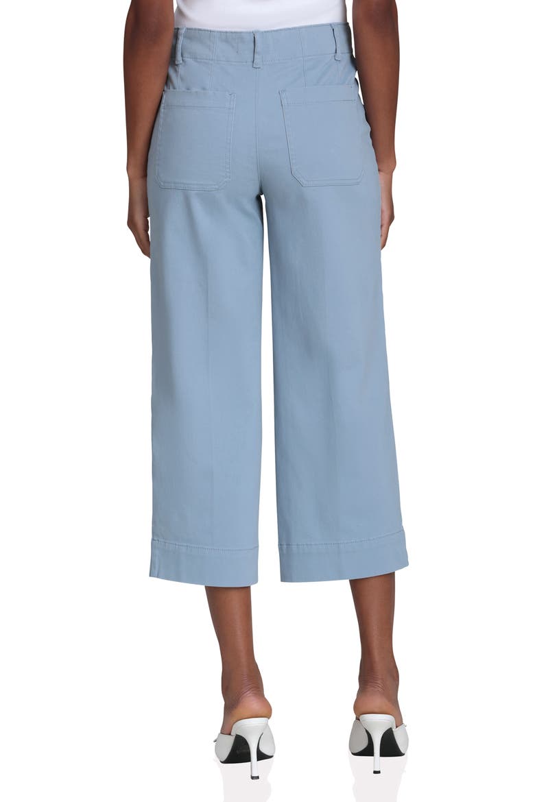 Cropped Cotton Twill Pants, Alternate, color, DUSTY BLUE