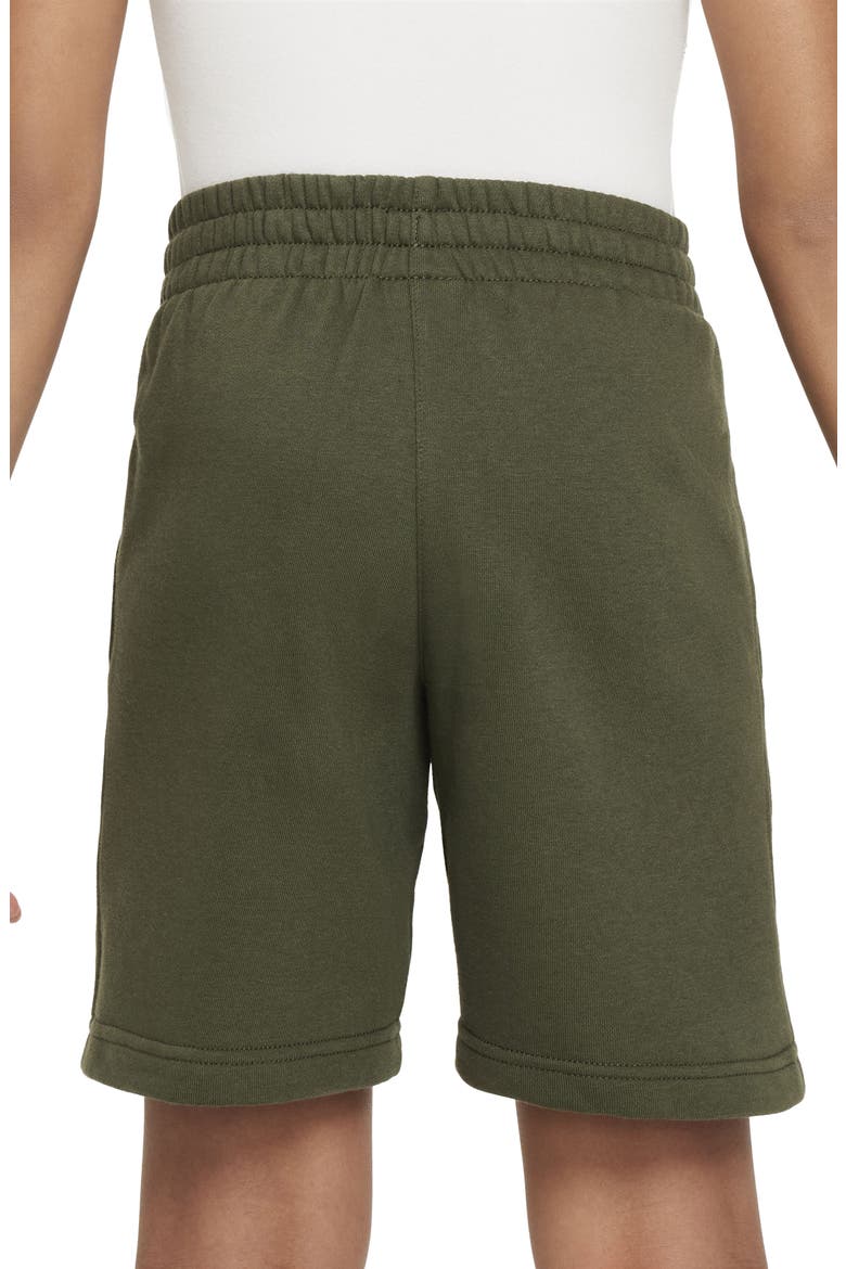 Kids' Sportswear Club Fleece Shorts, Alternate, color, CARGO KHAKI/ PEAR/ PEAR