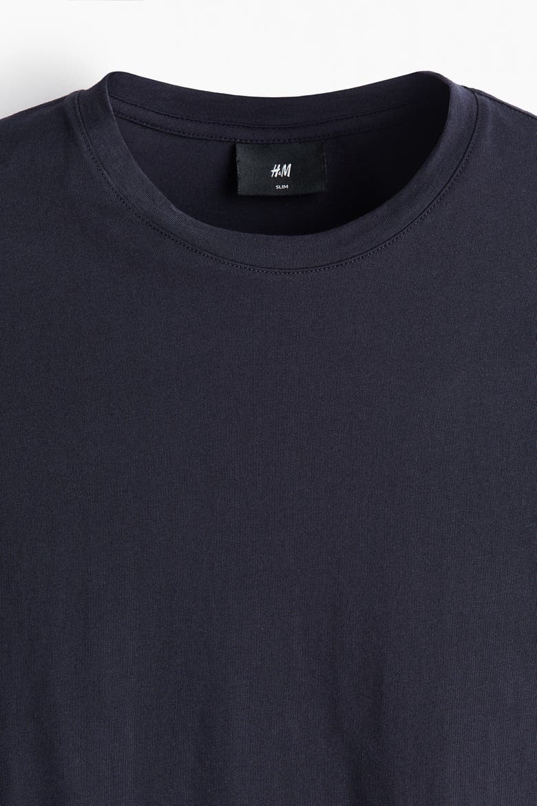 Slim Fit Pima Cotton T-shirt, Alternate, color, Navy blue