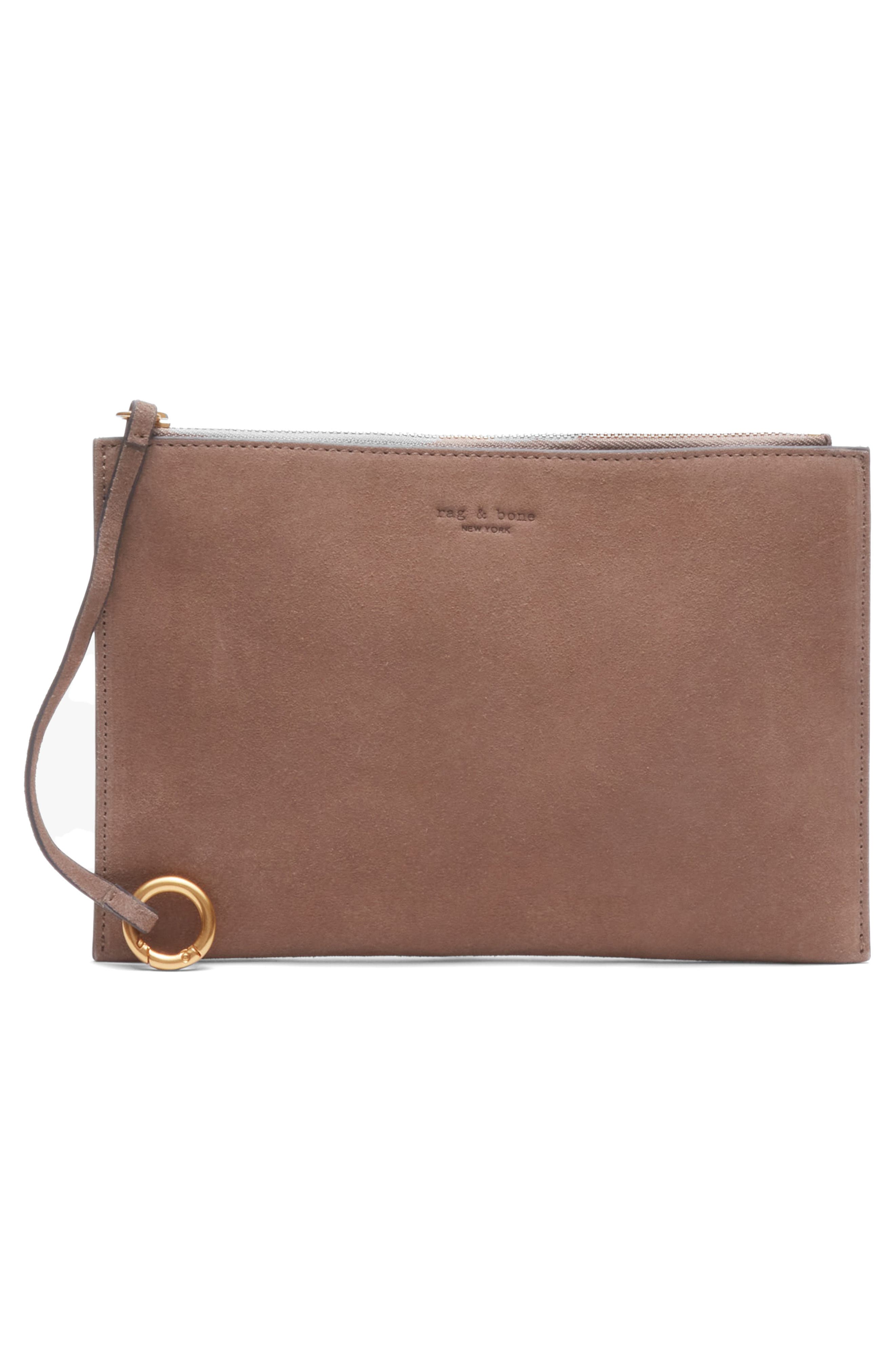 rag & bone Alix Suede Tote, Alternate, color, Clay