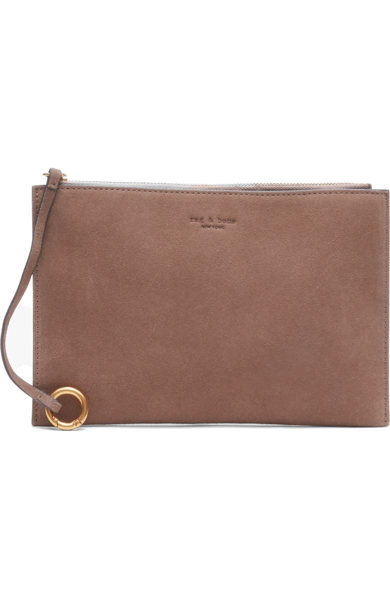 rag & bone Alix Suede Tote, Alternate, color, Clay