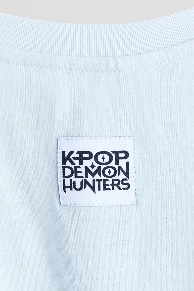 Printed T-shirt, Alternate, color, Light blue/KPop Demon Hunters