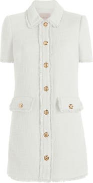 Cinq à Sept Pammy Cotton Tweed Mini Shirtdress