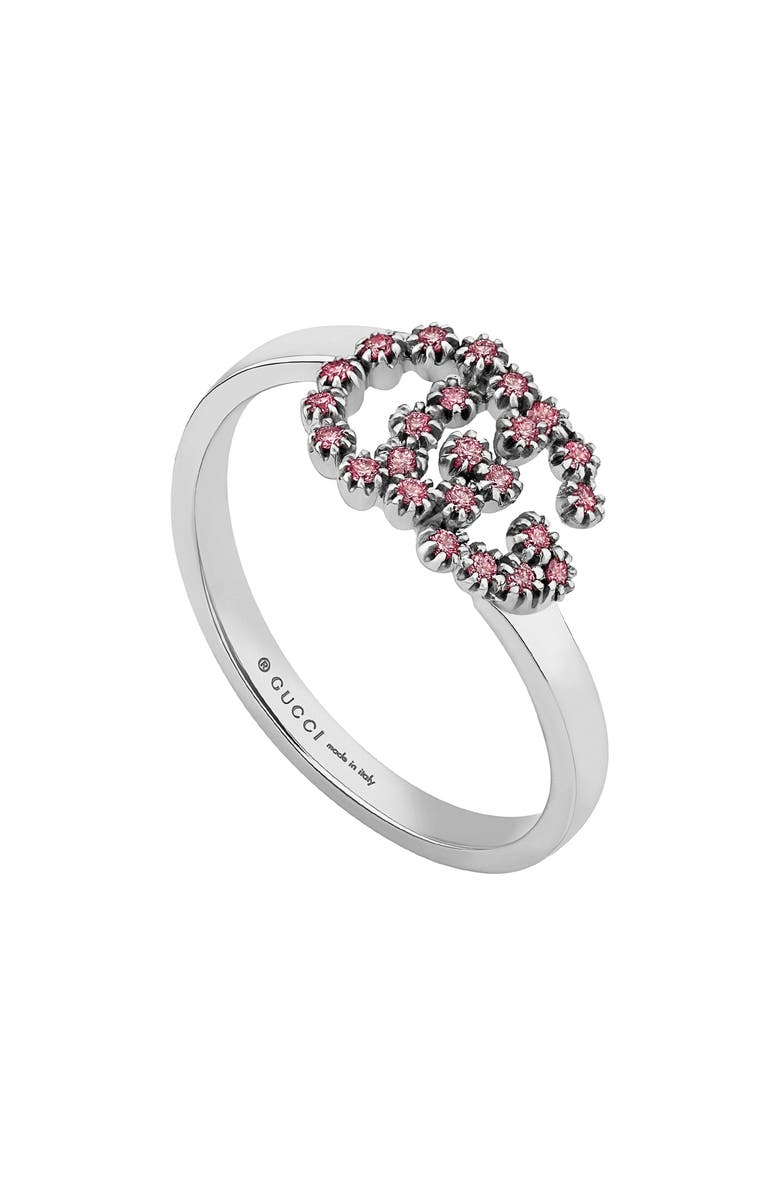 Gucci Running G Pink Topaz Ring, Main, color, 