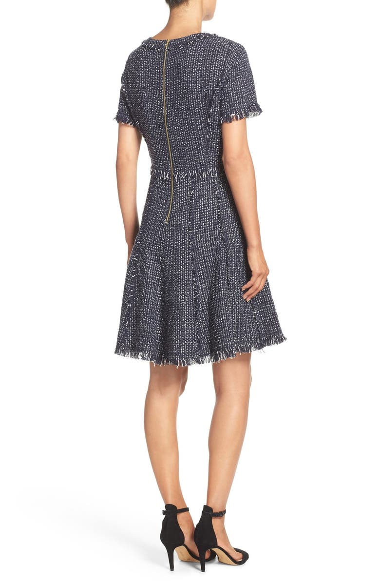 Eliza J SS TWEED FIT AND FLARE, Alternate, color,