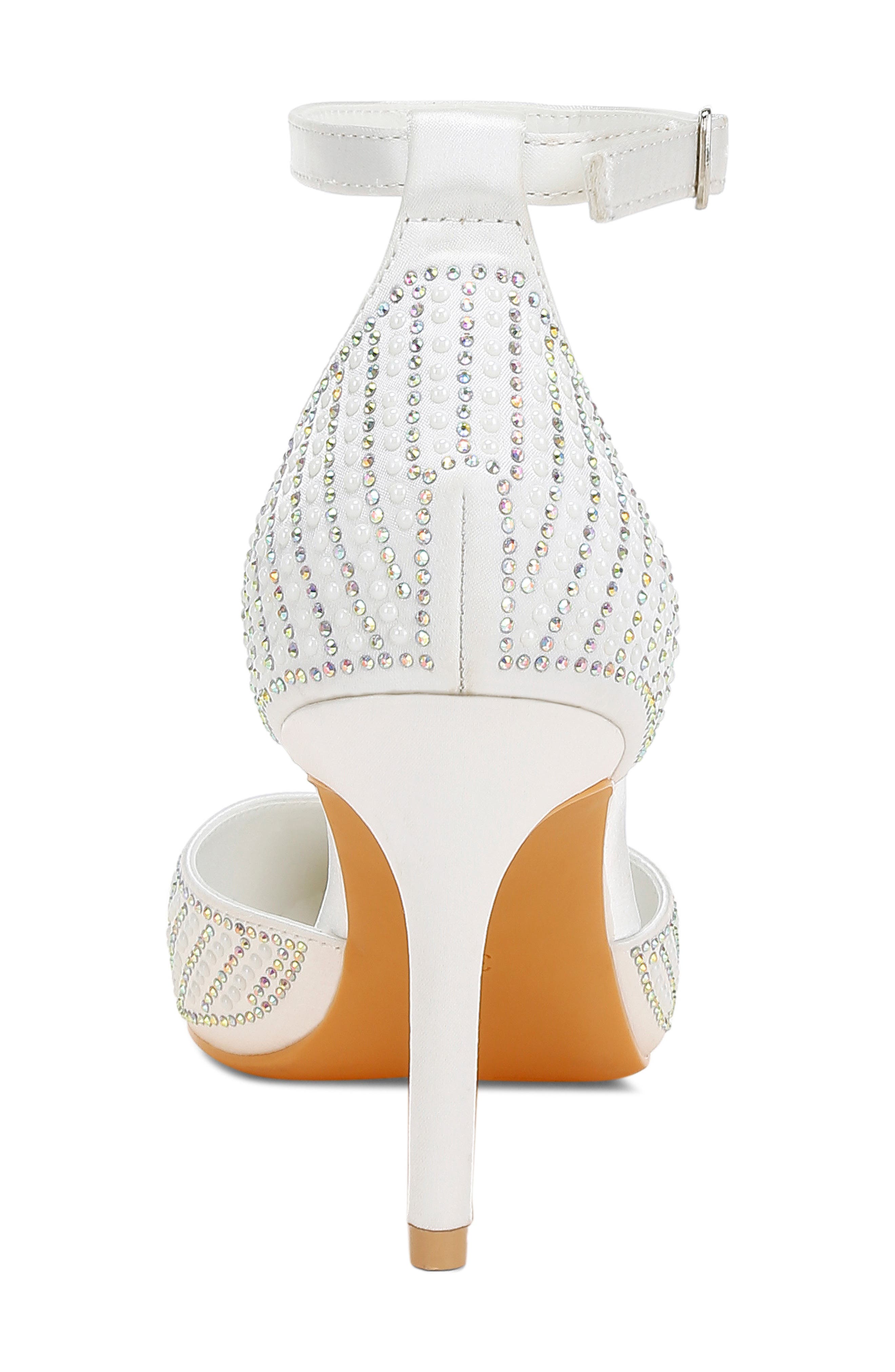 Wanda Ankle Strap Pump, Alternate, color, WHITE
