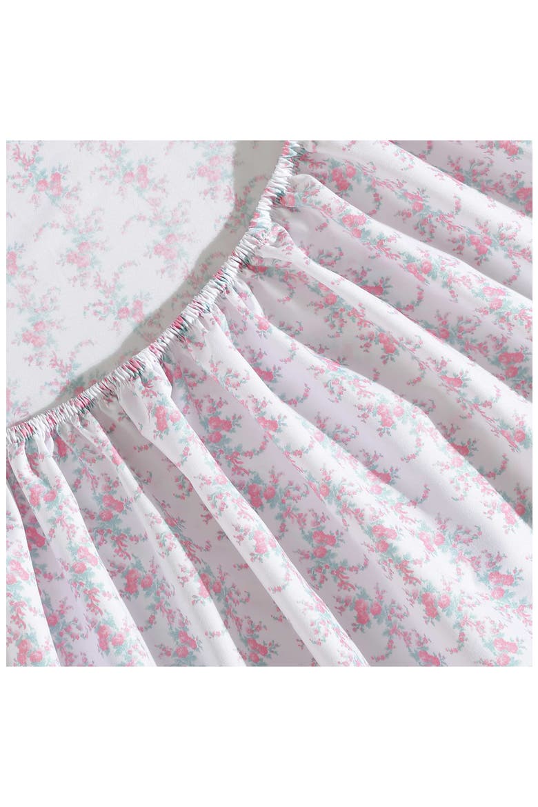 Trailing Bouquet Microfiber Sheet Set, Alternate, color, PINK