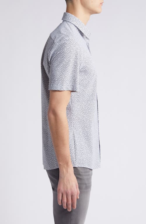 Hugo Boss Boss Roan Floral Short Sleeve Stretch Button-up Shirt
