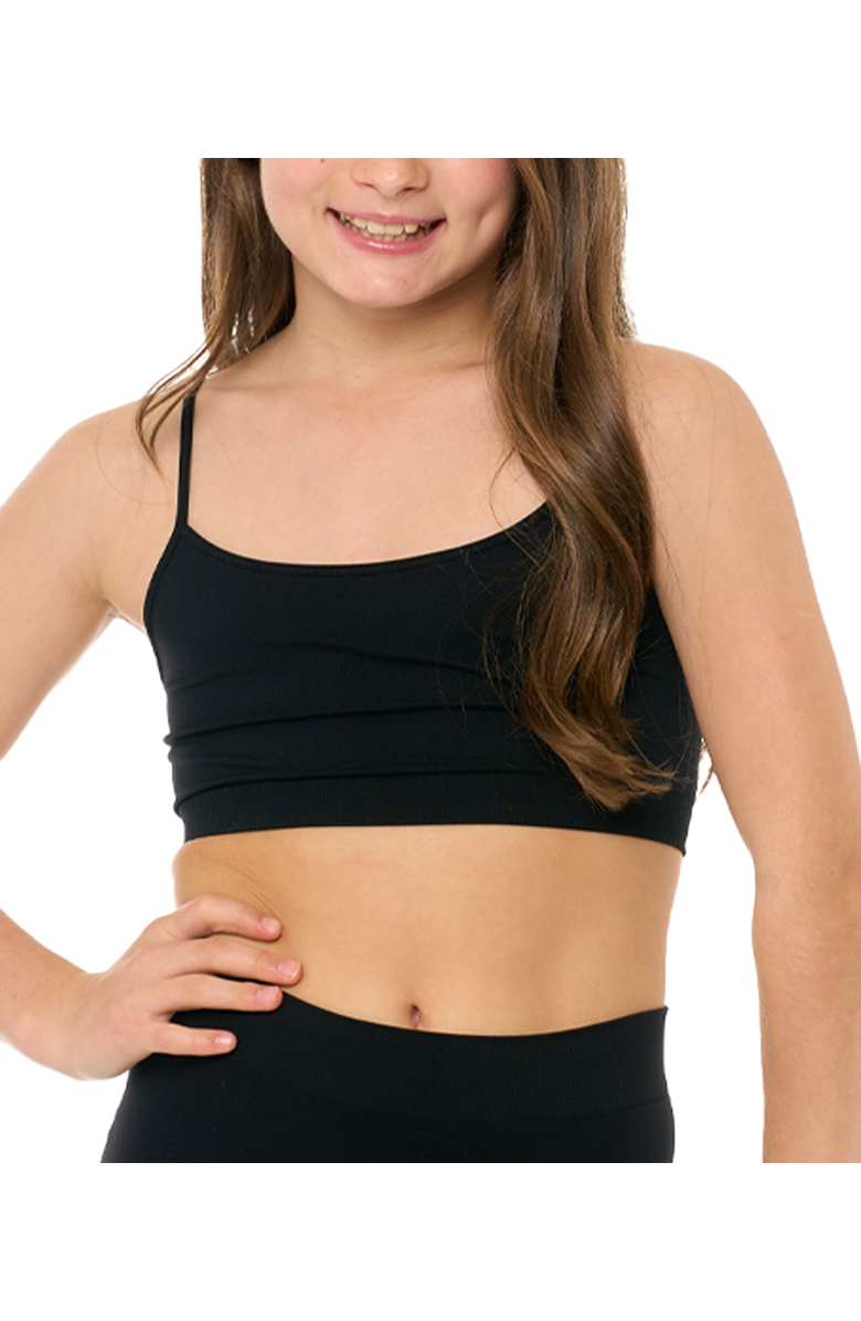 Malibu Sugar Solid bra cami - Big Kid, Main, color, Black