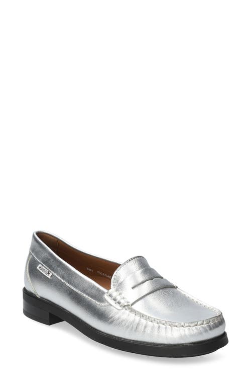 Mephisto Neda Penny Loafer In Silver