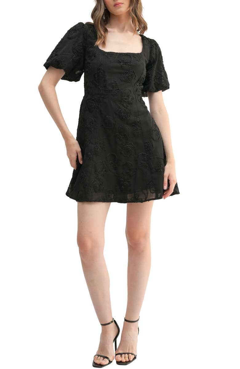 Lush Puff Sleeve Fit & Flare Minidress, Main, color, 